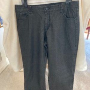 CAbi Women's Linen Black Cropped Jeans